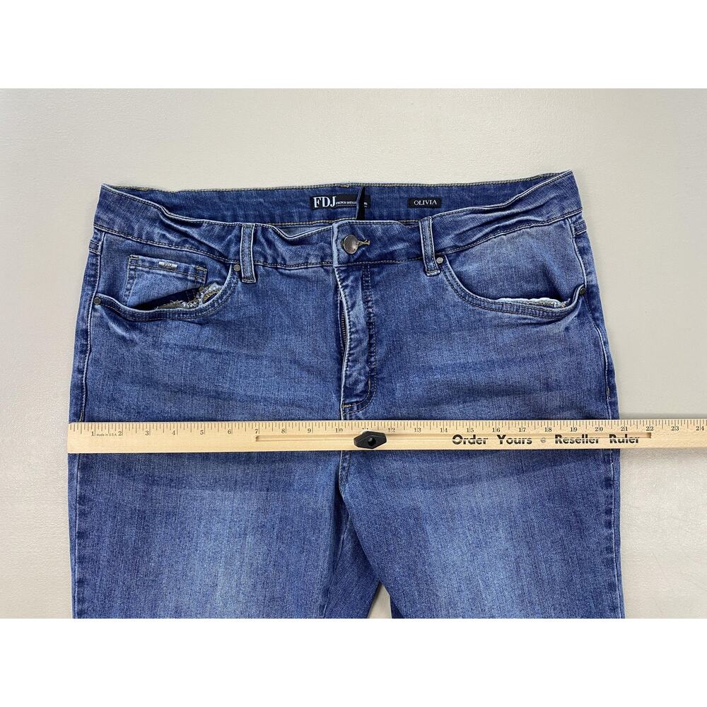 FDJ French Dressing Jeans Womens 16 Blue Straight Olivia Tie Dye Ankle 36x32 - Picture 6 of 12